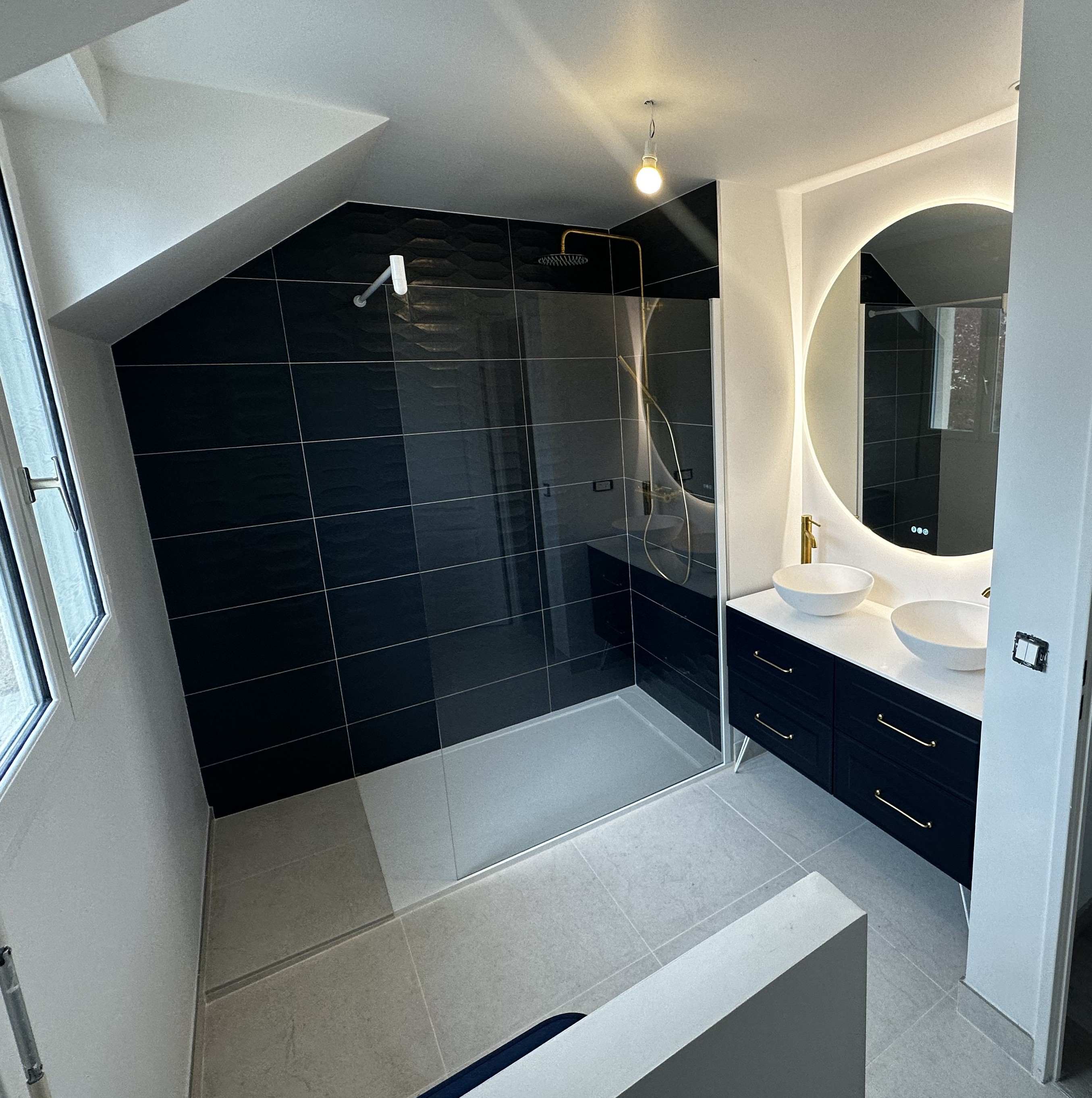 Salle de bain après